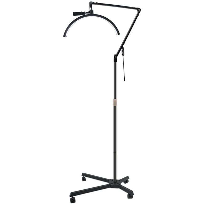Lampe LED sur pied HD-M50X 36W, lumière réglable 3000K-5600K, trépied télescopique avec roulettes, pince téléphone, télécommande, 220V Lampe LED sur pied HD-M50X 36W, lumière réglable 3000K-5600K, trépied télescopique avec roulettes, pince téléphone, télécommande, 220V