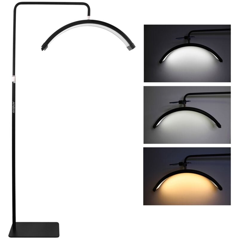 Lampe led sur pied r HD-M6X 36W, lumière réglable 3200K-5600K, trépied 1,8m, pince téléphone, télécommande, 220V