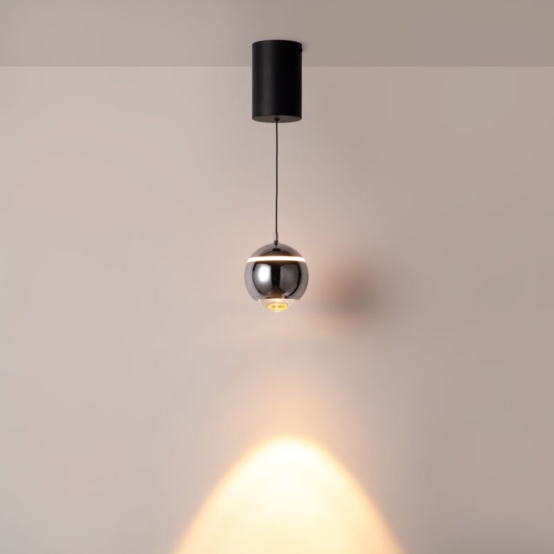 Barcelona Led - Lampe led suspendue 'aura' - 7W - 2700K - Driver Eaglerise - - Chromé Barcelona Led - Lampe led suspendue 'aura' - 7W - 2700K - Driver Eaglerise - - Chromé