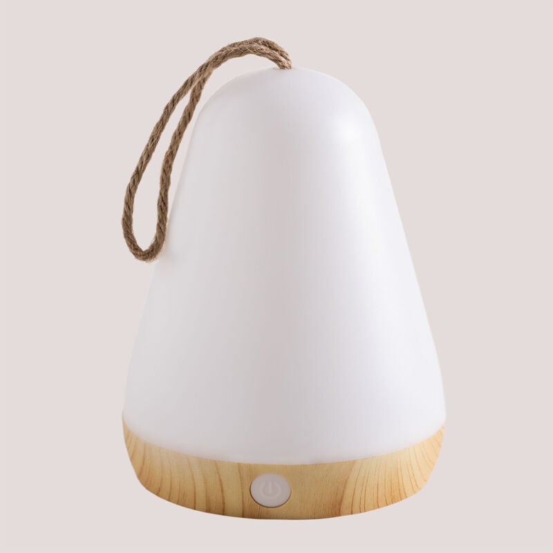Sklum - Lampe led d'Extérieur sans fil Tobago Marron Bois Naturel