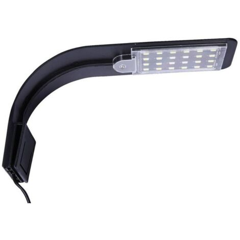 Lampe LED ultra-mince pour petits aquariums, lampe d'aquarium avec 32 LED à lumière blanche, 10 W, 790 lm [Classe énergétique F]