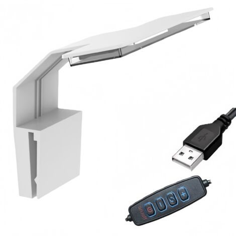 Lampe LED USB pour aquarium, éclairage écoénergétique et étanche avec pince, idéale pour les plantes aquatiques et les petits aquariums.