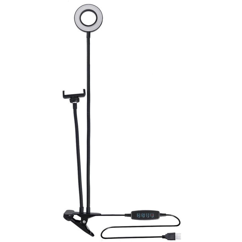 Lampe led usb pour téléphone portable, éclairage de beauté, support de lampe de remplissage pour diffusion en direct de selfies pour téléphone