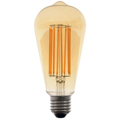 Lampe LED vintage à filament Long ST64 E27 8 W 680 lm 2000K - ASLO