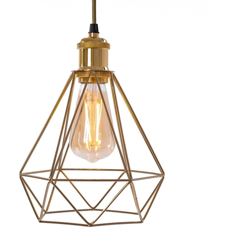 Toolight - lampe suspendue 392197 diamond or 1-POINTS de lumière E27 20X20X25CM