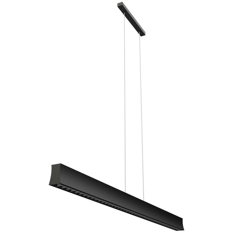 Inspired Mantra Hanok Suspension linéaire 45°, LED 38W, 3000K, 2650lm, Noir, 3 ans de garantie