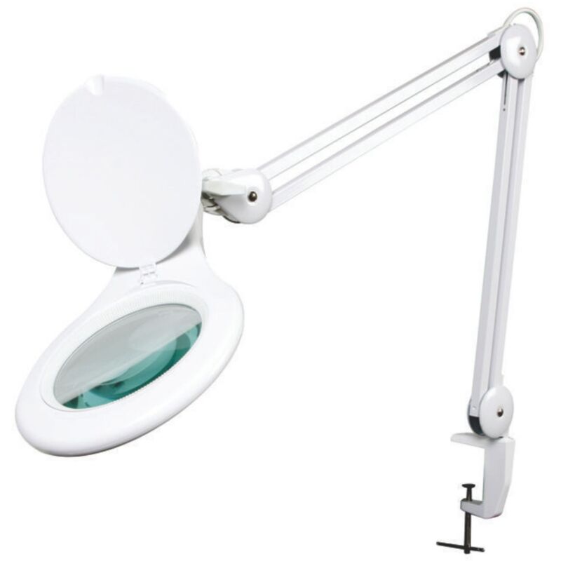 Velleman - Lampe loupe led avec pince, bras articulé, interrupteur marche/arrêt, 60 led, grossissement 3x, pour enfants, adultes, personnes âgées,