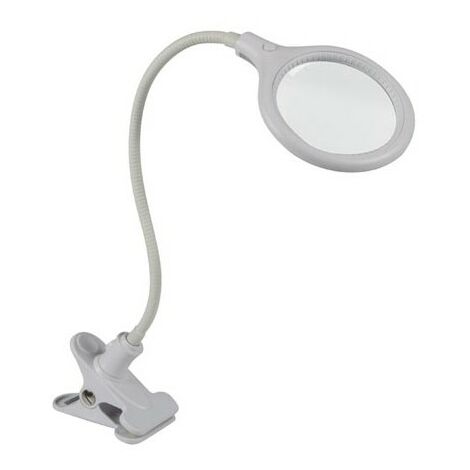 Lampe-Loupe Led Avec Pince - 5 Dioptres - 6 W - 30 Leds - Blanc