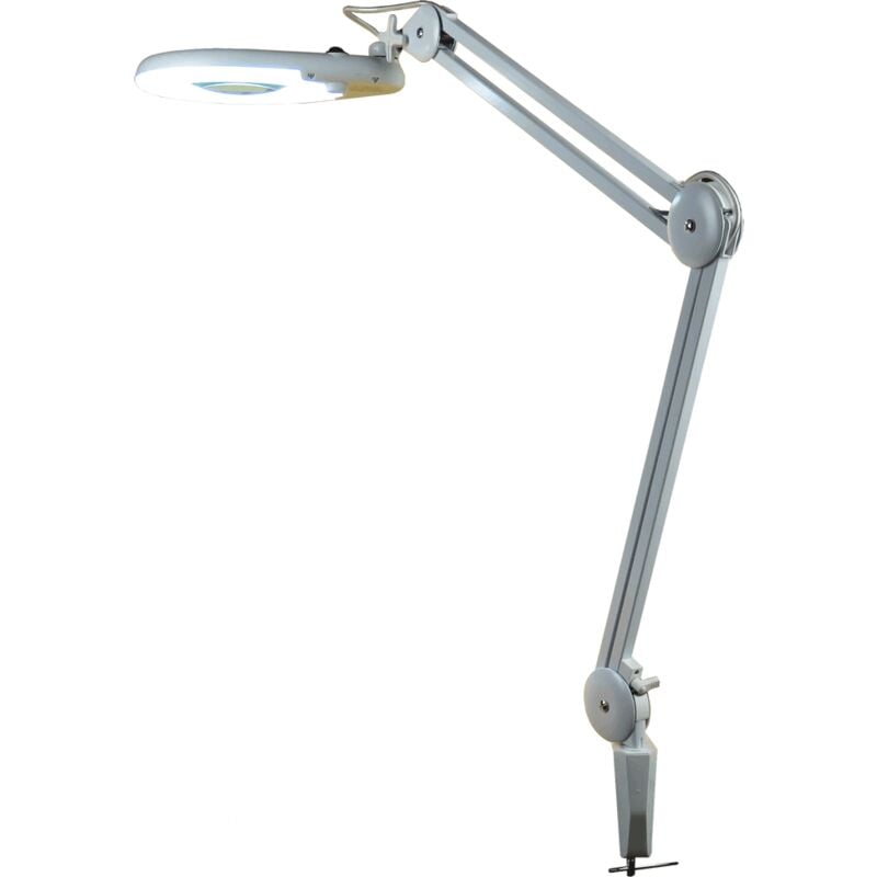Lampe-loupe led étau lentille 127 mm 8 dioptries (56 leds) 24 Watts, 720 Lm