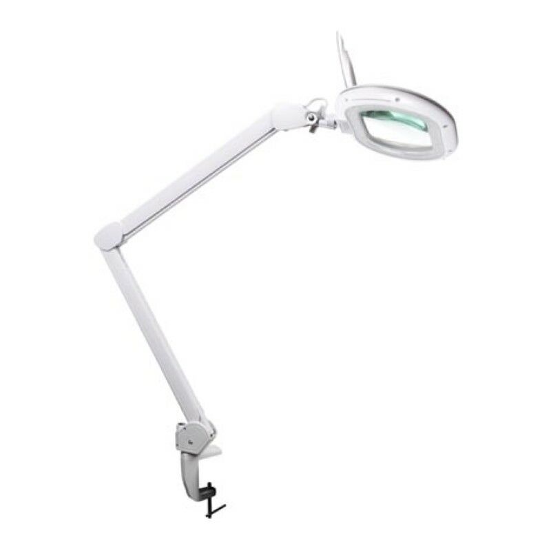 Velleman - Lampe loupe led avec pince, bras articulé, interrupteur marche/arrêt, 60 led, grossissement 2.25x, pour enfants, adultes, personnes âgées,