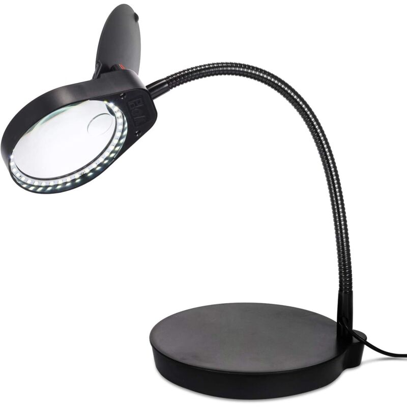 Lampe Loupe sur Pied 2 en 1 3x 10x Loupe de lecture avec Support led 38pcs loupe eclairante pour Lumière du Jour Lumineux Lumières Travaux Manuels