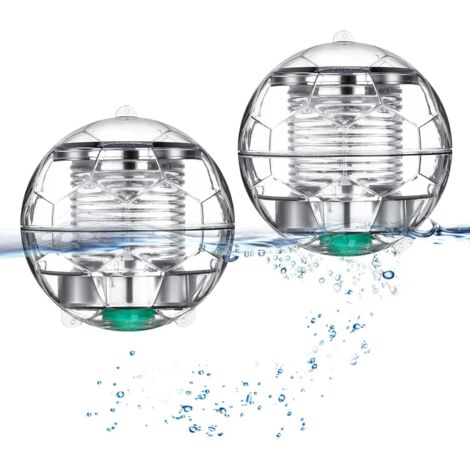 Lampe Lumière de piscine Solaire Énergie Lampe Flottante Étang avec Couleur Changement étanche Balle suspendue de Lumière pour Jardin Piscine Arbre en Plastique ABS [Classe énergétique A]