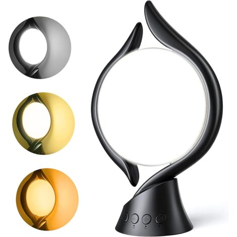 Lampe lumière du jour, lampe de luminothérapie 10000 Lux lumière du jour avec 3 couleurs de lumière,4 minuteries,5 intensités lumineuses réglables et fonction mémoire, sans UV