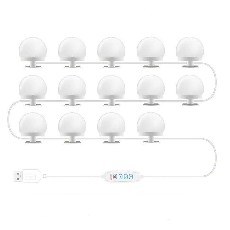 Lampe maquillage LED avec chauffage intégré - Couverture avant, USB, éclairage professionnel beauté