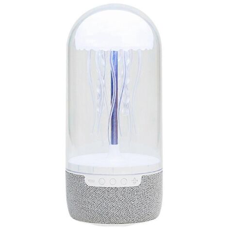 Lampe Méduse Enceinte Bluetooth - Stéréo HiFi colorée 3D Surround Blanc Glacé