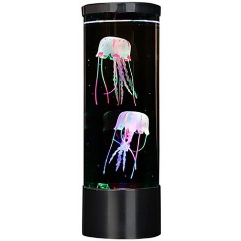 lampe méduse , lampe à changement de couleur, lumière de méduses, aquarium de méduses, lampe à lave fantaisie led, veilleuse de réservoir de poissons décorations de réservoir de méduses pour chambre enfants cadeau lumière d'ambiance