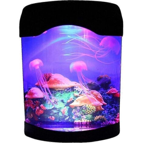 Lampe méduse USB pour aquarium, veilleuse d'ambiance océanique, lampe à lave LED méduse à couleurs changeantes