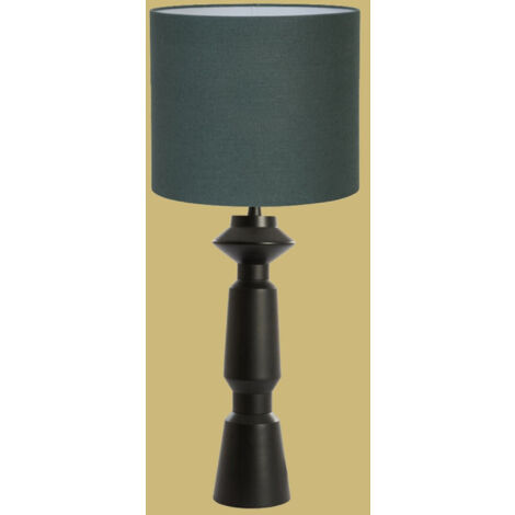 Lampe Métal Noir Ilvara Abat Jour Vert