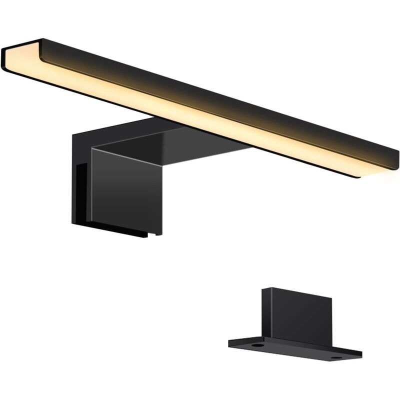 Lampe miroir LED 2 en 1 30 cm IP44, lampe de salle de bain LED, lampe de maquillage, 230 V, lampe de meuble, blanc chaud, lampe à pince pour salle de