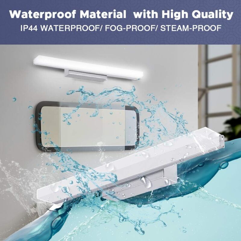 Lampe Miroir led 40CM, Applique Salle de Bain 700LM 8W 6000K Lampe Miroir pour Salle de Bain Miroir led IP44 Applique led Lampe Salle de Bain Moderne