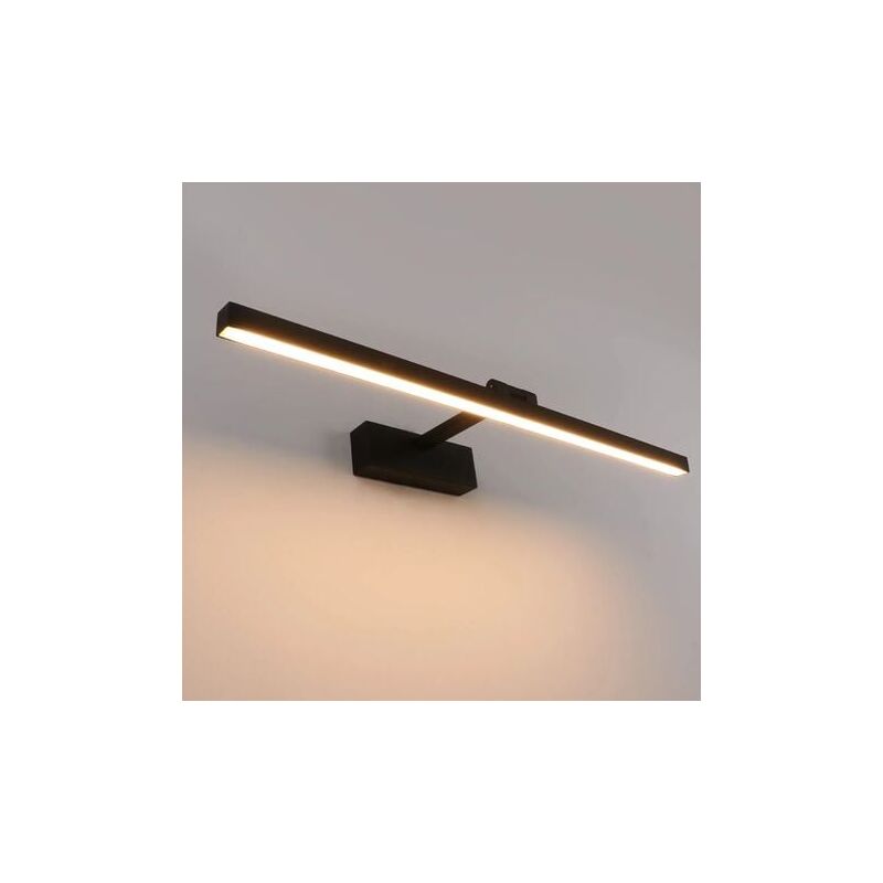 Lampe Miroir led Salle de Bain 50cm, 12W, IP44 Étanche Applique Murale Salle de Bain 180° Rotatif, Lumière Miroir Salle de Bain Moderne, Blanc Chaud