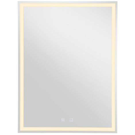 Lampe miroir LED Trukko Square 60x80cm chromé - 1004730