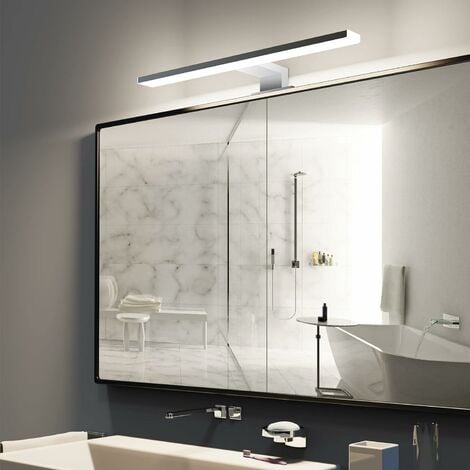 Lampe de miroir de salle de bain avec interrupteur 6000 K blanc naturel 7  W, étanche