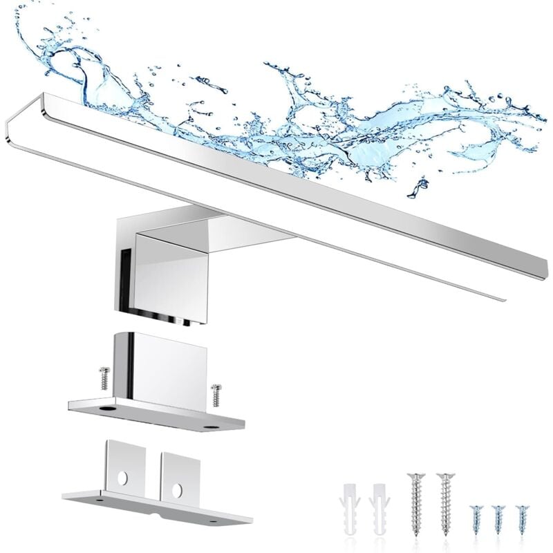 Lampe Miroir Salle de Bain 6W 30cm 400lm, Applique Armoire led Blanc Froid 6000K, IP44 Etanche Lumière pour Miroir de Salle de Bain (300mm)