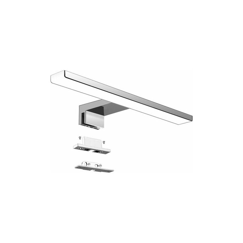Lampe Miroir Salle de Bain LED 5W 230V 500lm,IP44 Etanche 30cm Pince Luminaire Salle de Bain,Blanc Neutre 4000K,Pas de Stroboscope Eclairage,Acier