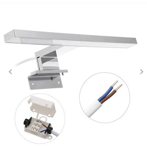 Lampe Miroir Salle de Bain LED 5W,IP44 Etanche 30cm Pince Luminaire Salle de Bain,Blanc Neutre 4200K,Pas de Stroboscope Eclairage,Acier Inoxydable Anti-buée Ampoule de Miroir,300mm,