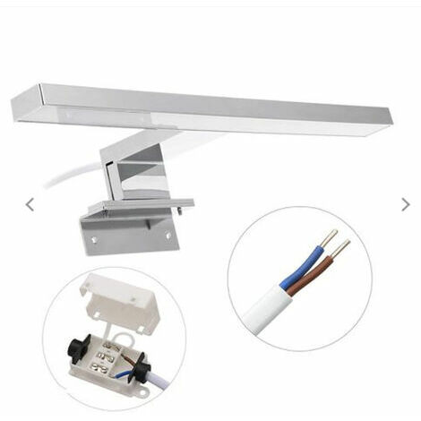 Lampe Miroir Salle de Bain LED 5W,IP44 Etanche 30cm Pince Luminaire Salle de Bain,Blanc Neutre 4200K,Pas de Stroboscope Eclairage,Acier Inoxydable Anti-buée Ampoule de Miroir,300mm,