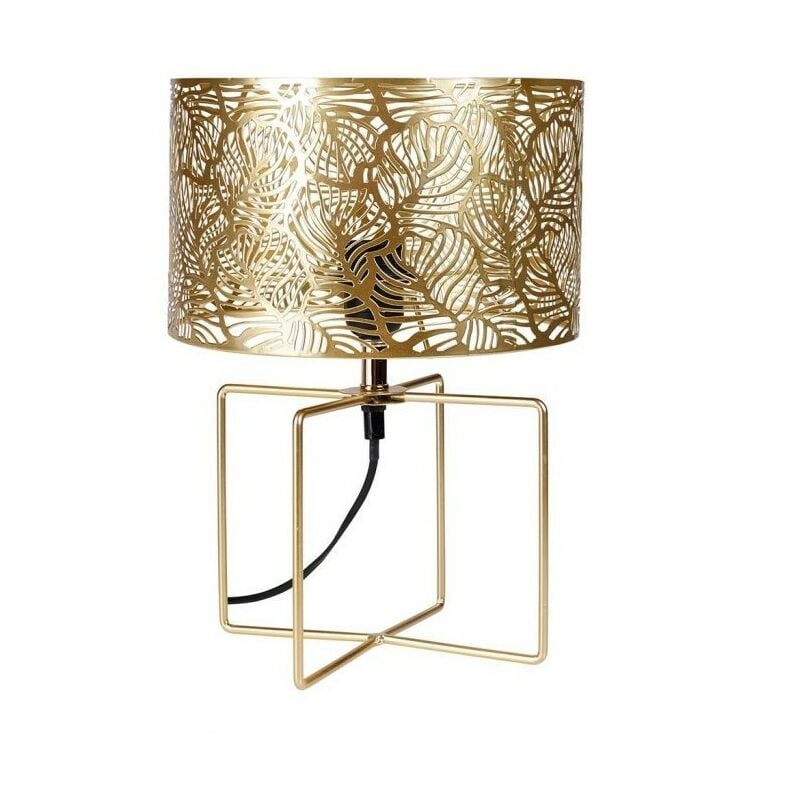 Lampe métal ajouré Calathéa doré