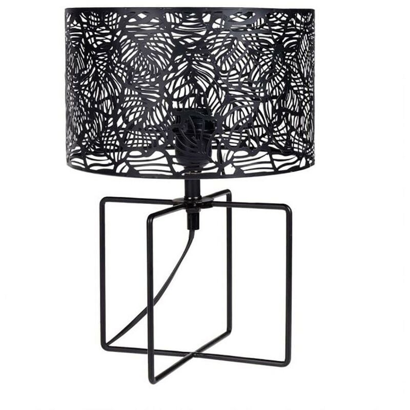 Lampe métal ajouré Calathéa noir