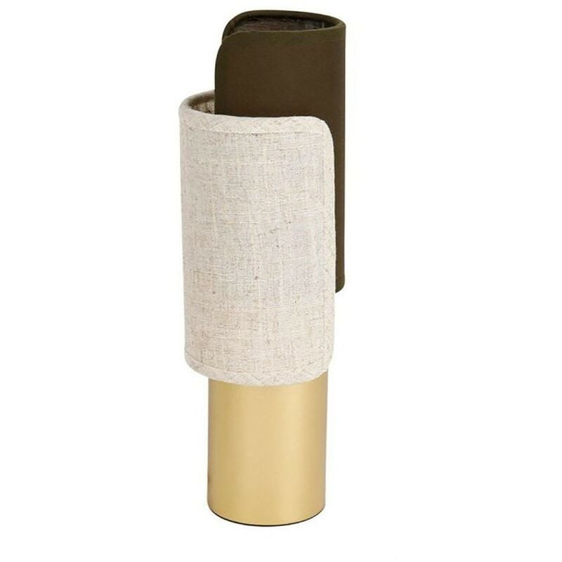 Ostaria - Lampe métal coton lin Bourgeon vert