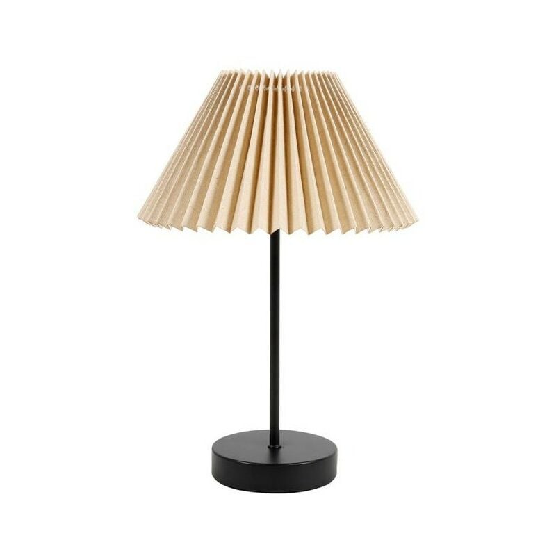 Lampe métal lin plissé Aurélia