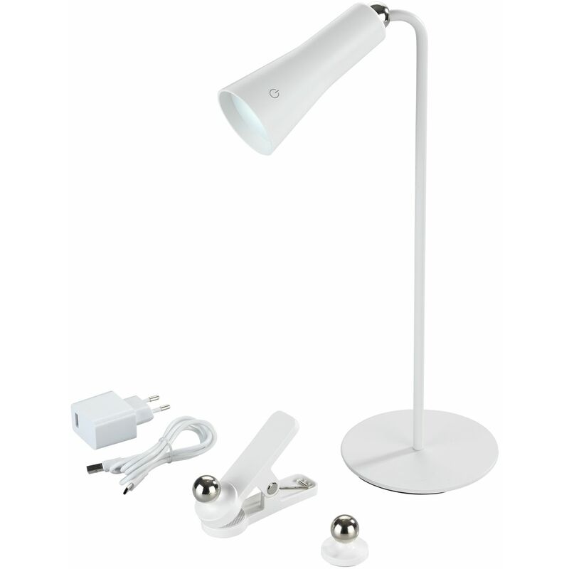 Lampe multifonctionnelle led - Longueur 40 Hauteur 20 Profondeur 12 cm - Blanc