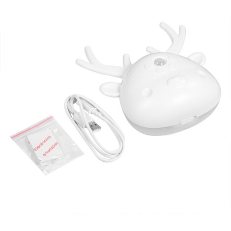 Lampe multifonctionnelle mignonne en forme de cerf avec détecteur de mouvement, rechargeable par USB, lampe de chevet, lumière chaude