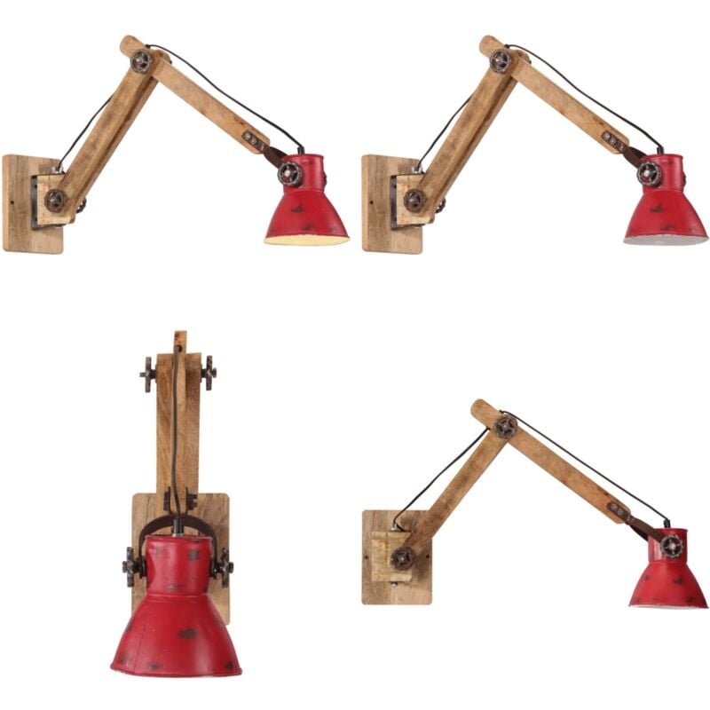 Vidaxl - Lampe murale 25 w rouge délavé 96x15x20 cm E27 - Lampe Murale Industrielle - Lampadaire Vintage - Éclairage Mural - Décoration Intérieure
