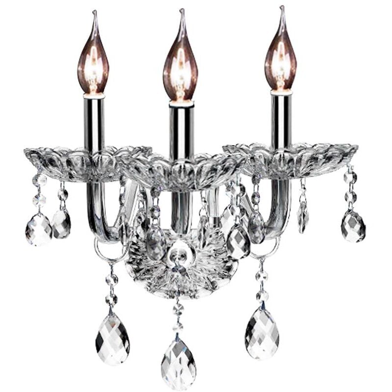 Toolight - applique murale 300759 cristal bougie 3-POINTS de lumière E14