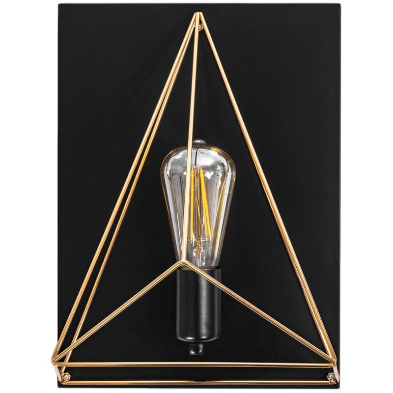 Applique Murale App1095-1w Noir 1-Points De Lumière E27 25x20x34cm