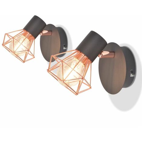 Lampe murale avec 2 ampoules LED à incandescence 2 pcs 8 W vidaXL