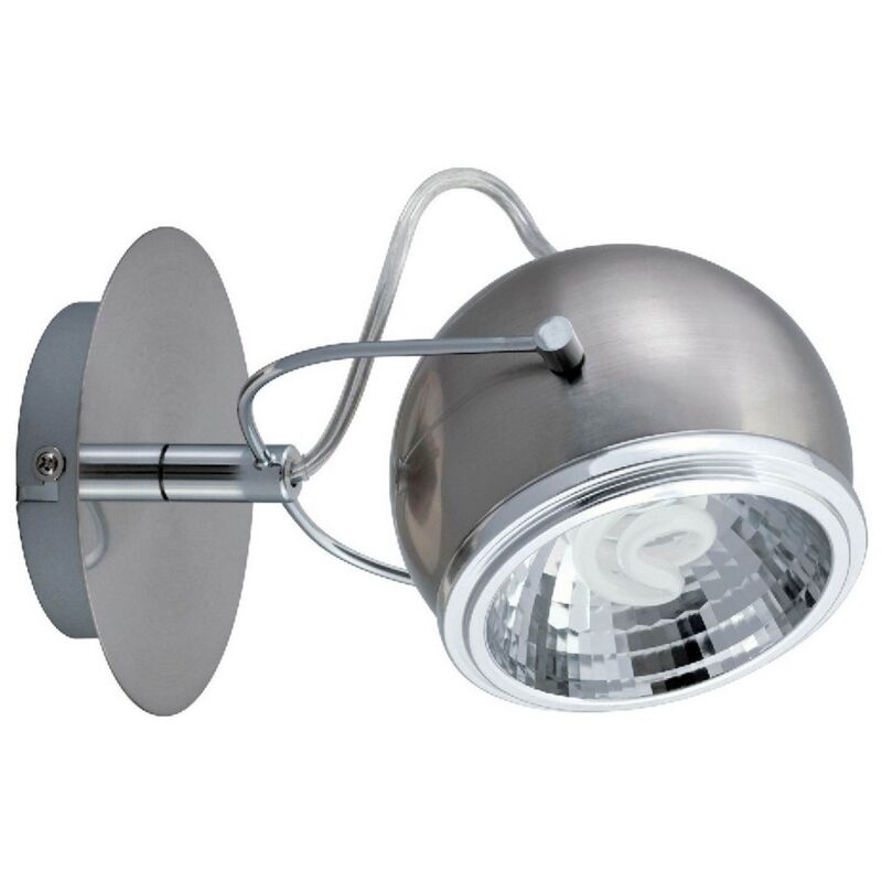 Spot d'Intérieur Ball, Métal, Satin, 13x13x21 cm