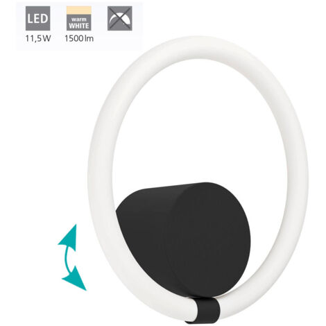 Lampe murale caranacaca plastique blanc LED 11,5W 3000K L: 26cm H: 26cm