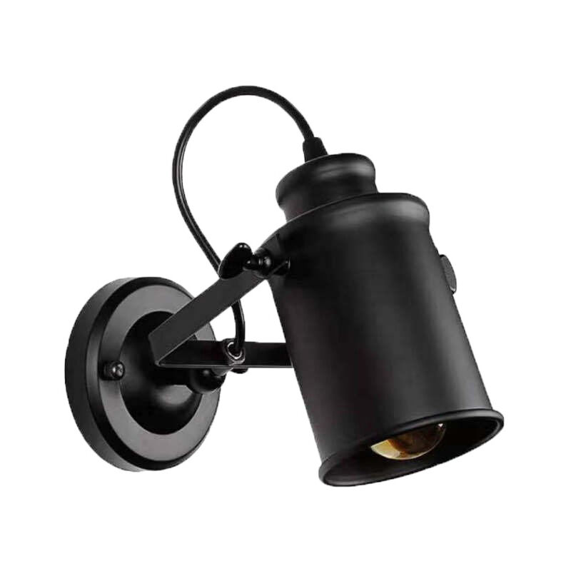 Tonchean - Lampe murale chambre Lampe de chevet d'intérieur Lampe murale vintage - noir E27