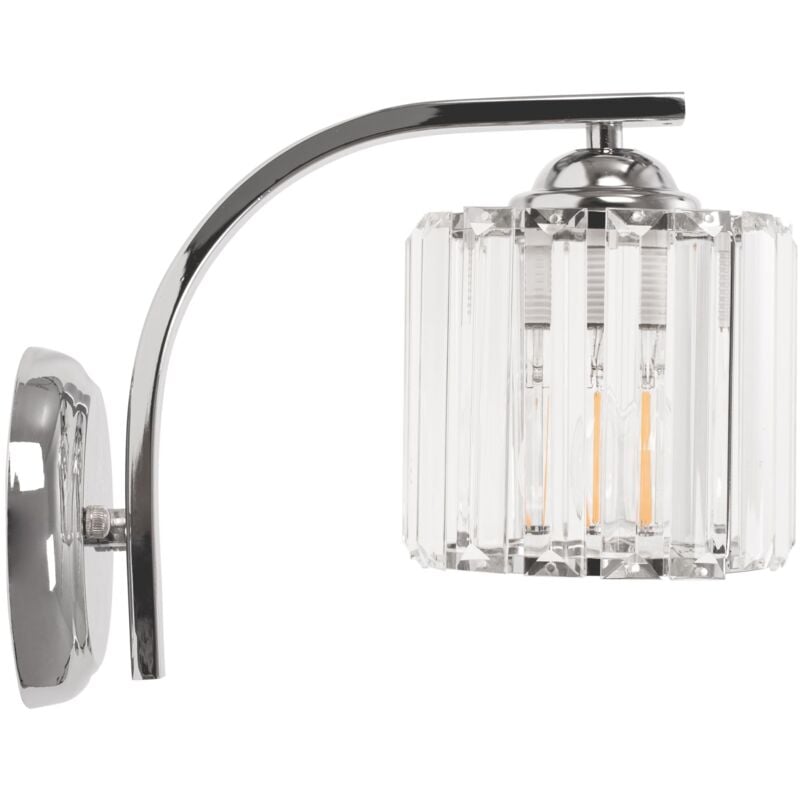 Applique murale APP509-1W métal cristal chrome 1-POINTS de lumière E27 20X13X10CM