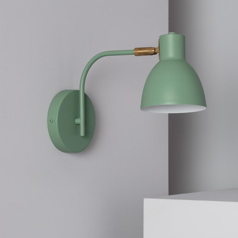 Ledkia - Lampe Murale Métal Colima Vert Céladon