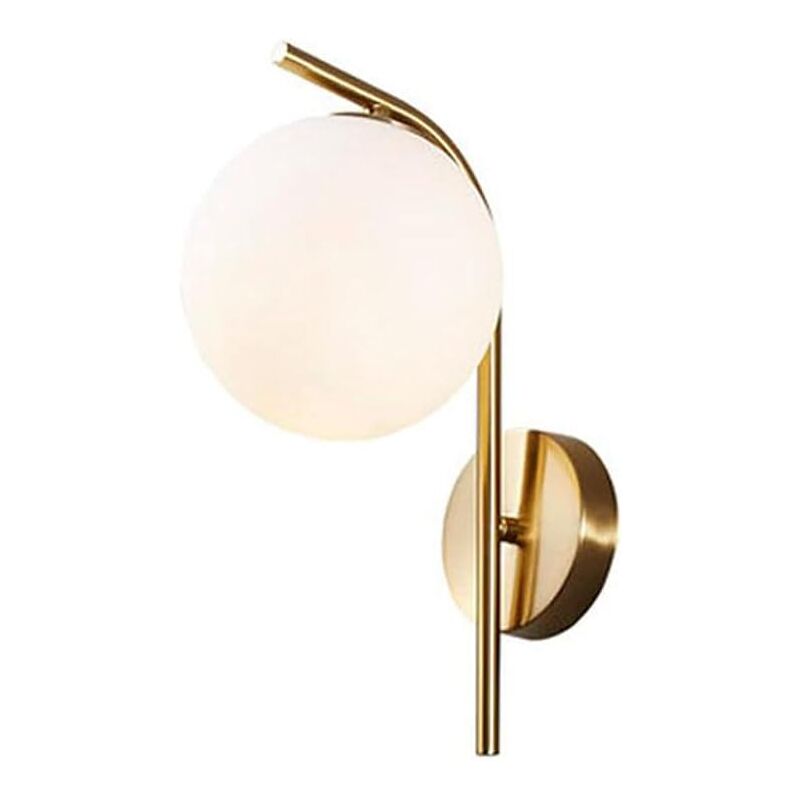 Basetbl - Lampe Murale De Créativité Moderne Avec Abat-Jour En Verre Boule, Pour Chambre Salon Couloir Art Mural