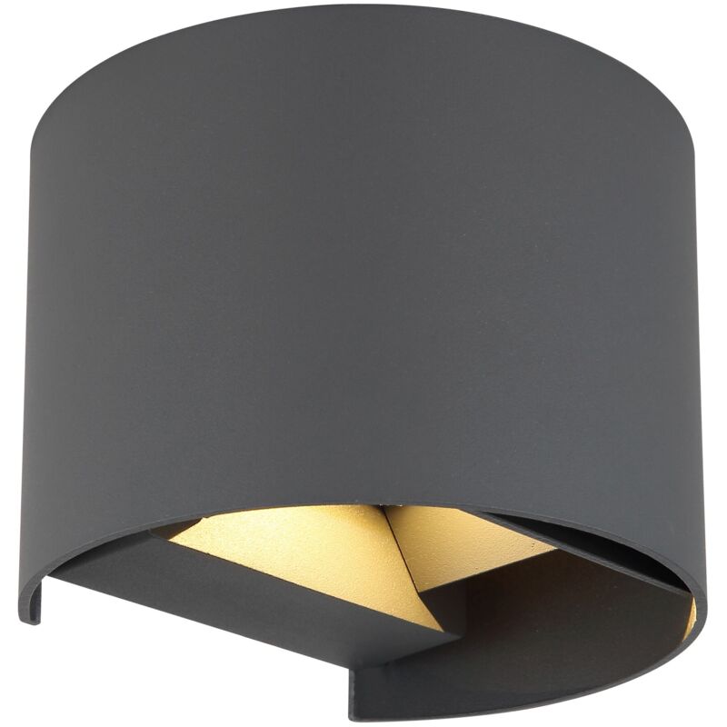 Lampe murale d'extérieur, lampe de jardin, lumière led en aluminium anthracite IP54 up & down