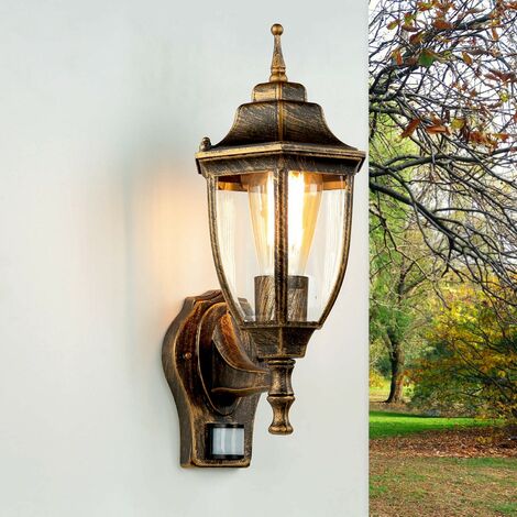 Lampe murale d'extérieur LYON Noir Cuivre E27