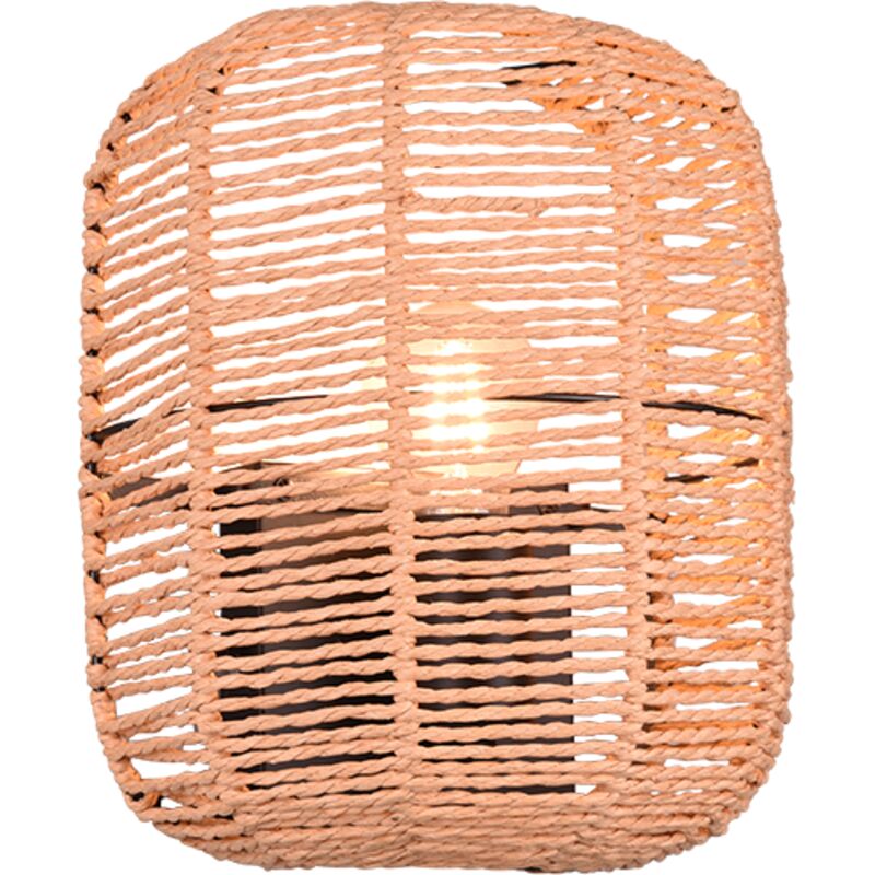 Trio - Applique murale Led métal et sisal culot E27 Runa
